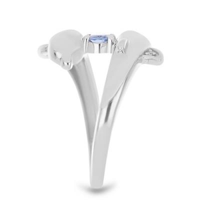 BUY NATURAL TANZANITE GEMSTONE RING IN STERLING SILVER